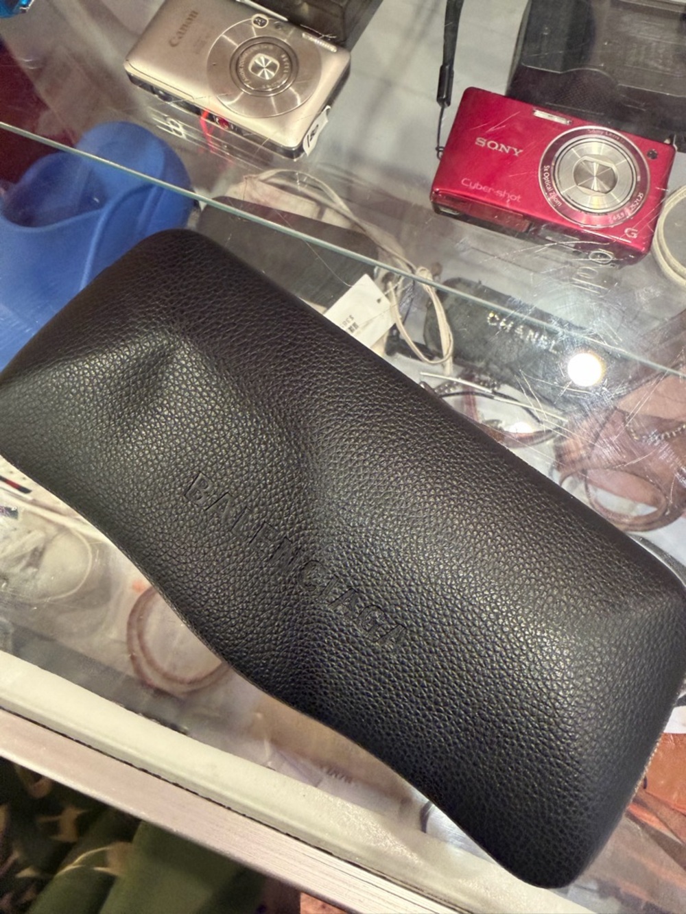 Balenciaga Silver Rectangular Rim Glasses - Picture 4 of 6